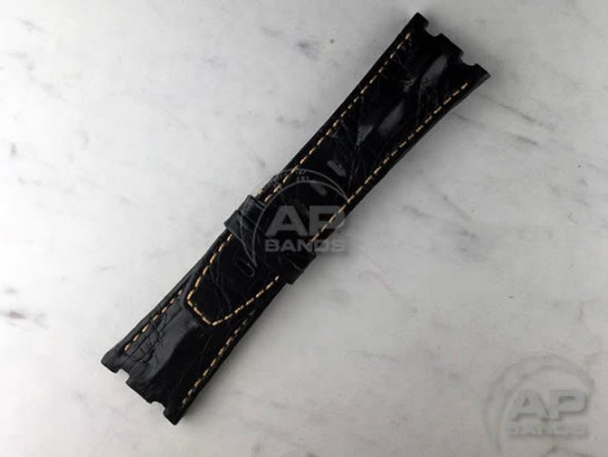 Particolare Capolavoro Black Hornback Crocodile For Audemars Piguet Royal Oak Offshore 44mm 26400