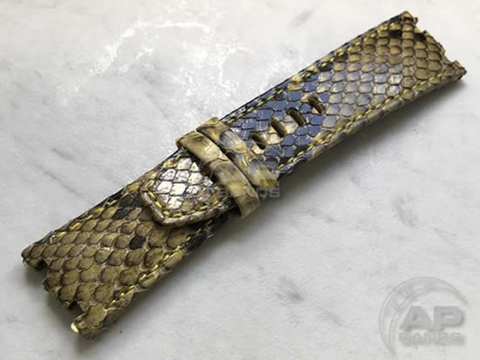 Pitone Yellow Python Strap For Audemars Piguet Royal Oak Offshore 44mm Chronograph 26400