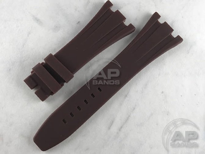 Scuta 100% Rubber Strap Brown For Audemars Piguet Royal Oak Offshore