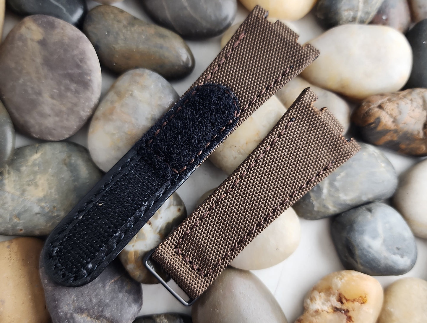 AP Bands Brown Velcro Style Nylon Strap For Audemars Piguet Royal Oak 39mm and 41mm 15300 15510 15400 15202 26135 26420 26120