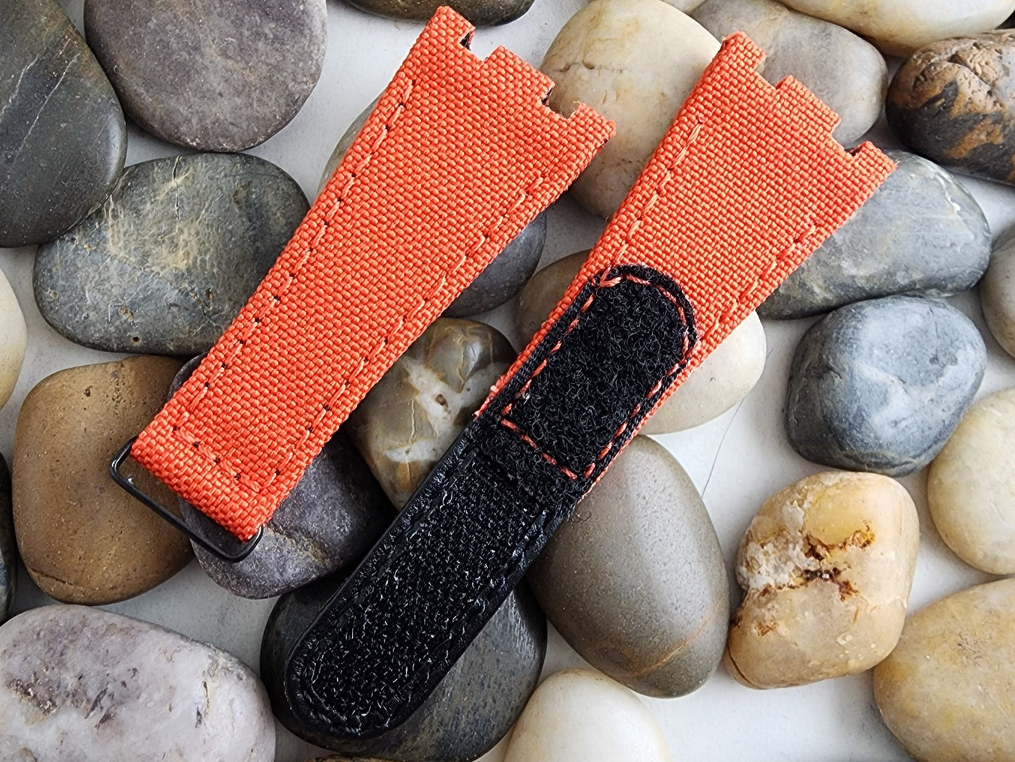 AP Bands Orange Velcro Style Nylon Strap For Audemars Piguet Royal Oak Offshore 42mm