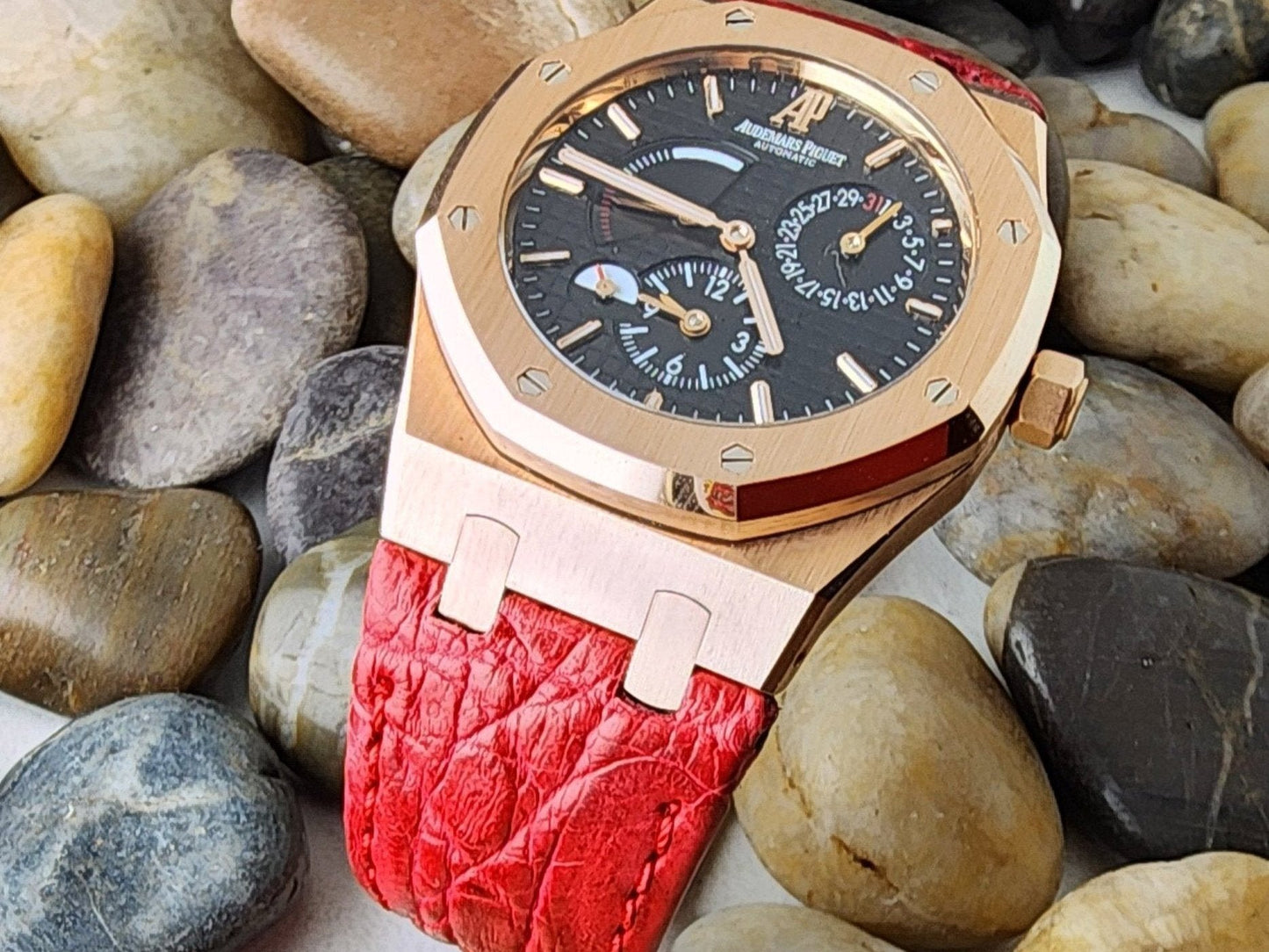 Capolavoro Red Crocodile Leather Strap For Audemars Piguet Royal Oak 39mm 41mm