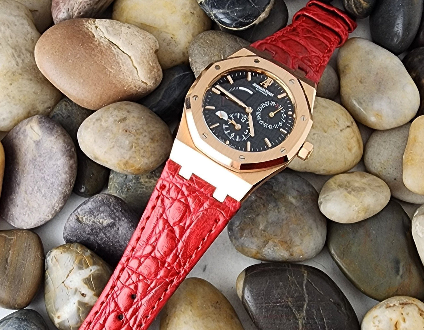 Capolavoro Red Crocodile Leather Strap For Audemars Piguet Royal Oak 39mm 41mm