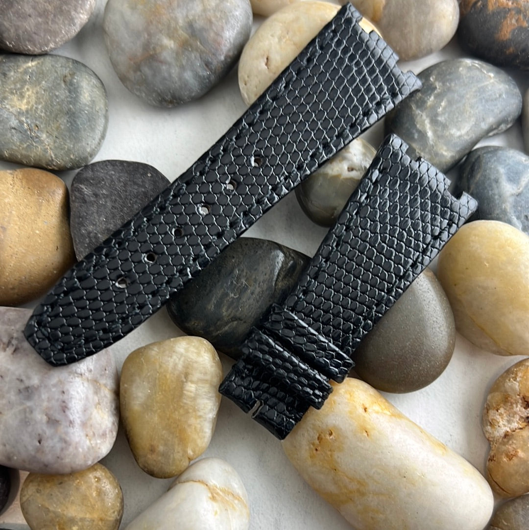 AP Bands Open Box 13 Black Lizard Strap For Audemars Piguet Royal Oak 15300 15400