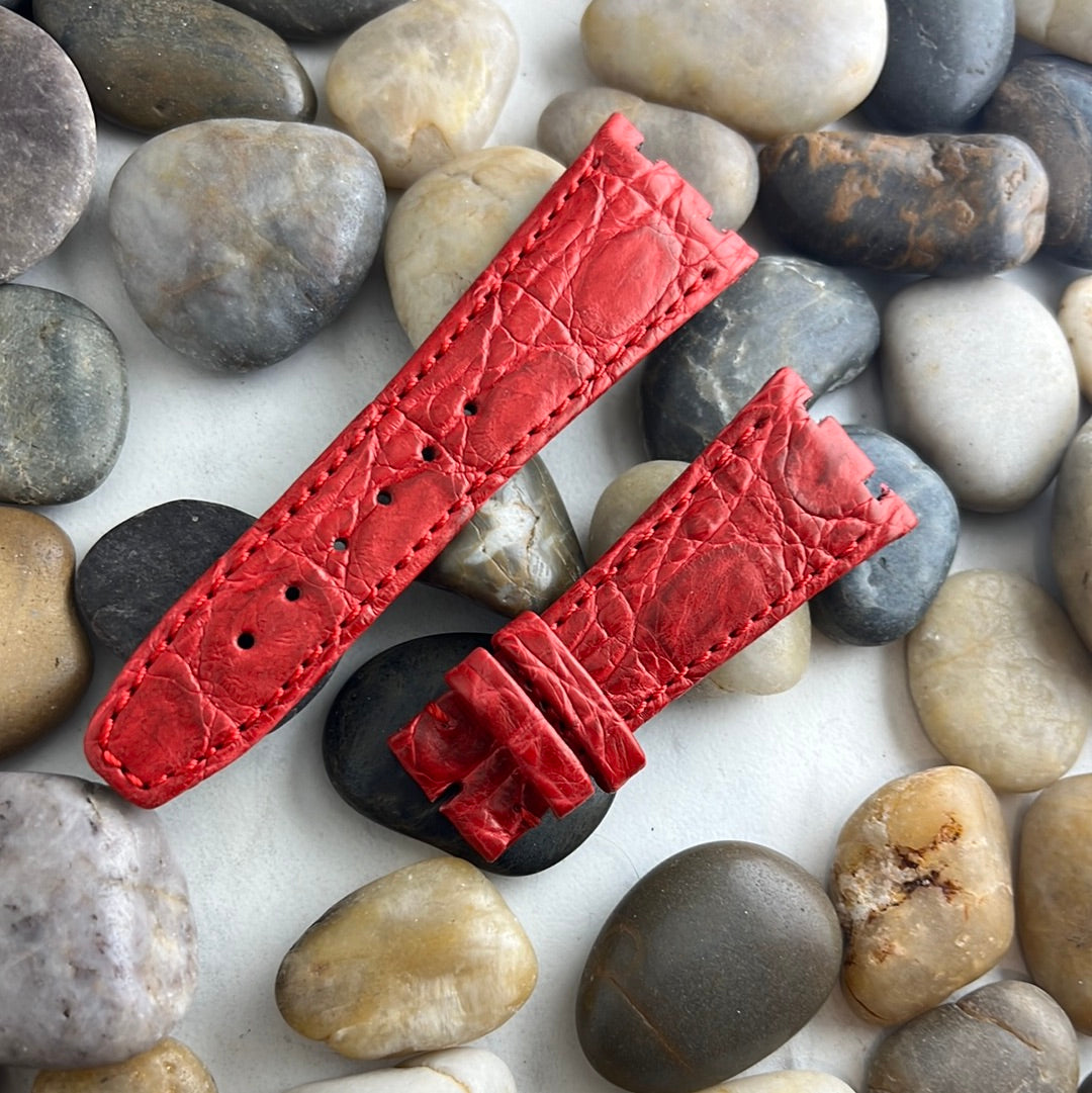 AP Bands Open Box 11 Red Crocodile Strap For Audemars Piguet Royal Oak 15300 15400