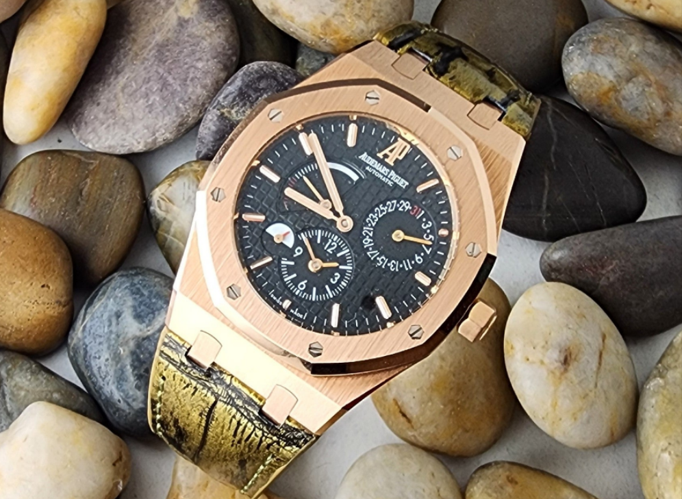 Capolavoro Gold Patina Alligator Leather Strap For Audemars Piguet Royal Oak 39mm and 41mm