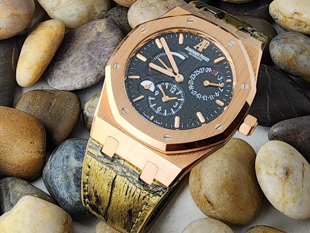 Capolavoro Gold Patina Alligator Leather Strap For Audemars Piguet Royal Oak 39mm and 41mm