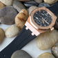 AP Bands Scuta 100% Rubber Strap Black For Audemars Piguet Royal Oak 39mm and 41mm