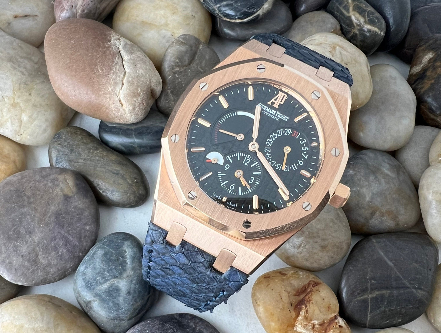 Pitone Blue Python Leather Strap For Audemars Piguet Royal Oak 15300 15400