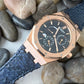 Pitone Blue Python Leather Strap For Audemars Piguet Royal Oak 15300 15400