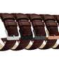 Coffee Brown Alligator Grain Leather Watch Band