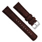 Coffee Brown Alligator Grain Leather Watch Band