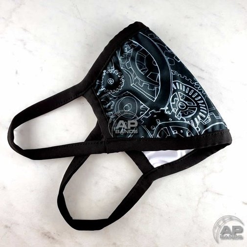 AP Bands Watch Movement Gear Face Mask Covering In Black