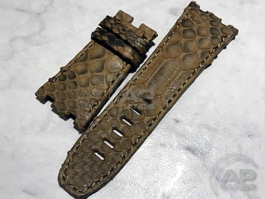 Pitone Gold Python Strap For Audemars Piguet Royal Oak Offshore 44mm Chronograph 26400