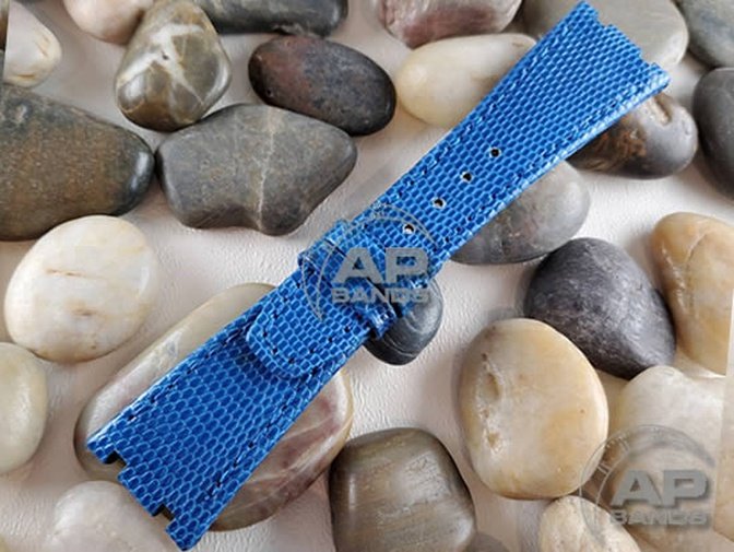 Lucertole Shiny Royal Blue Lizard Strap For Audemars Piguet Royal Oak 39mm and 41mm