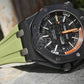 Scuta 100% Rubber Strap Military Olive Green For Audemars Piguet Royal Oak Offshore