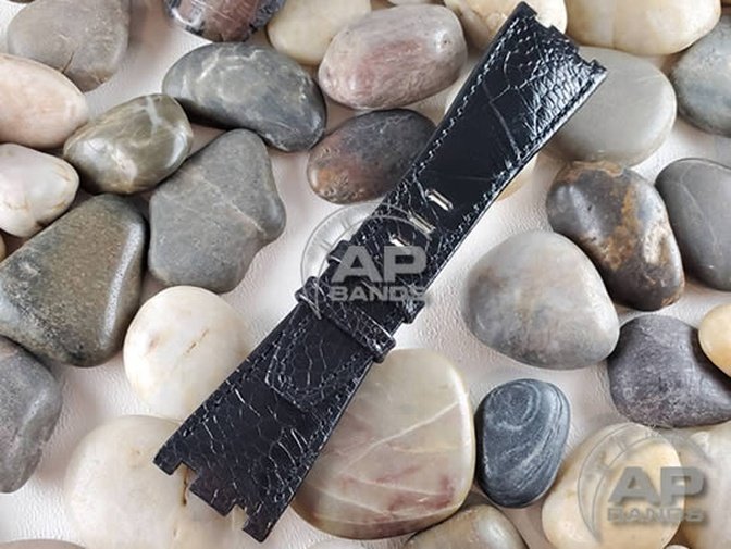 AP Bands Black Ostrich Strap For Audemars Piguet Royal Oak Offshore 26470