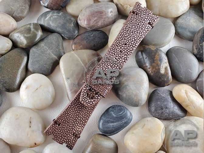 AP Bands Brown Polished Stingray Strap For Audemars Piguet Royal Oak 39mm and 41mm