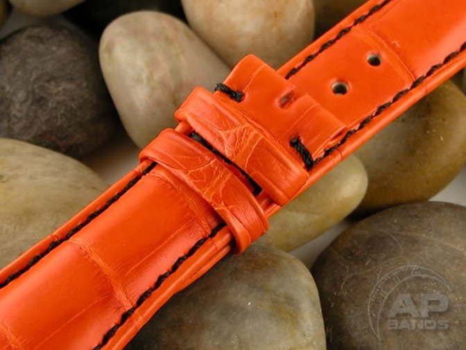 Capolavoro Orange Alligator Strap For Audemars Piguet Royal Oak Offshore End Of Days and Older Gen.