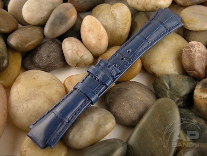 Capolavoro Blue Alligator Leather Strap For Audemars Piguet Royal Oak ...