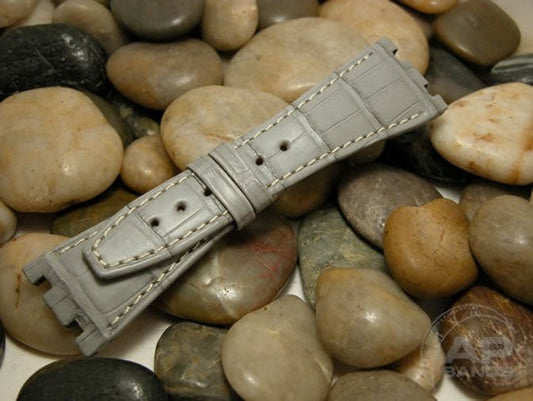 Capolavoro Light Grey Alligator Strap For Audemars Piguet Royal Oak Offshore