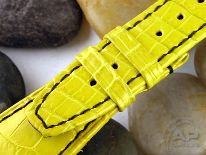 Capolavoro Bumblebee Yellow Alligator Strap For Audemars Piguet Royal Oak Offshore