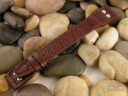 Capolavoro Chocolate Brown Alligator Strap For IWC Big Pilot