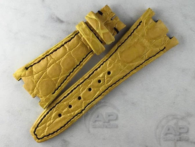 Illustre Yellow Crocodile Strap For Audemars Piguet Royal Oak Offshore