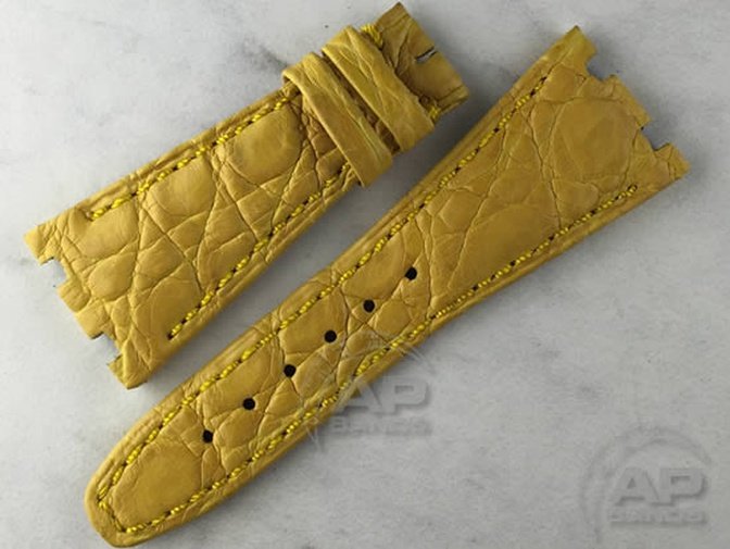 Illustre Yellow Crocodile Strap For Audemars Piguet Royal Oak Offshore