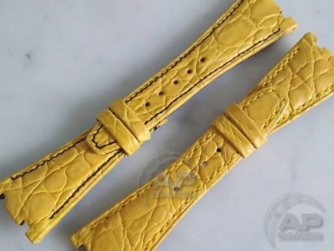 Illustre Yellow Crocodile Strap For Audemars Piguet Royal Oak Offshore