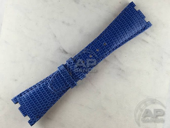 Lucertole Shiny Royal Blue Lizard Strap For Audemars Piguet Royal Oak Offshore