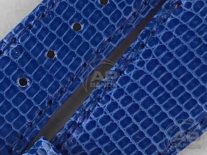 Lucertole Shiny Royal Blue Lizard Strap For Audemars Piguet Royal Oak Offshore