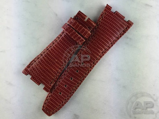 Lucertole Shiny Rust Lizard Strap For Audemars Piguet Royal Oak Offshore