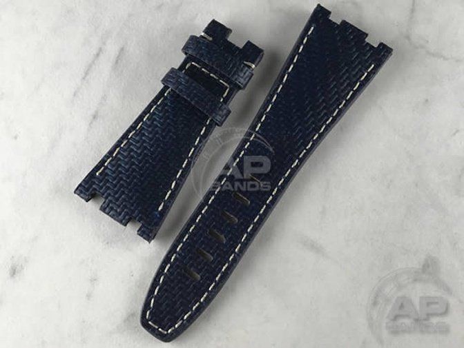 AP Bands 100% Genuine Blue Carbon Fiber Strap For Audemars Piguet Royal Oak Offshore 42mm 26470