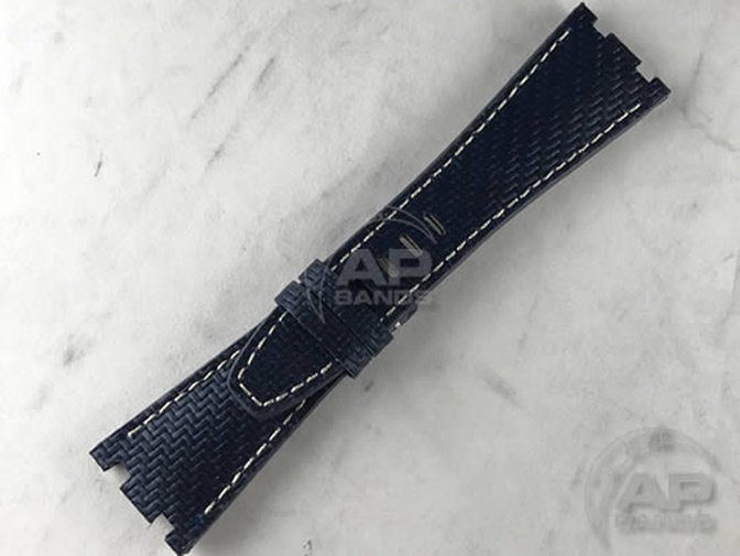 AP Bands 100% Genuine Blue Carbon Fiber Strap For Audemars Piguet Royal Oak Offshore 42mm 26470