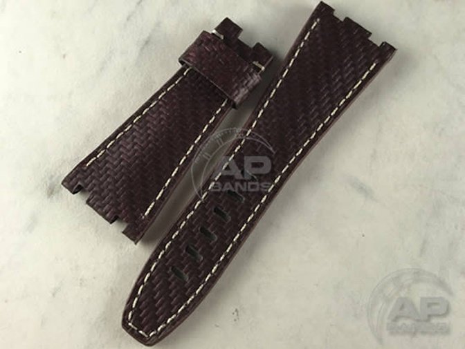 AP Bands 100% Genuine Red Carbon Fiber Strap For Audemars Piguet Royal Oak Offshore 42mm 26470