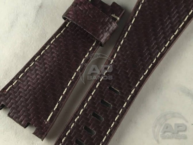 AP Bands 100% Genuine Red Carbon Fiber Strap For Audemars Piguet Royal Oak Offshore 42mm 26470