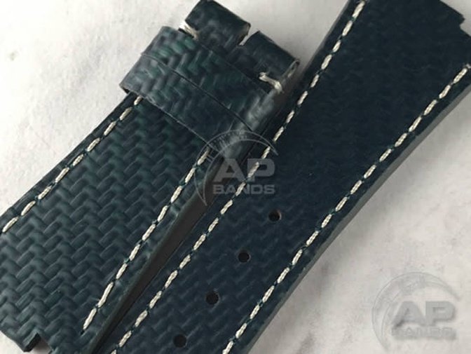 AP Bands 100% Genuine Green Carbon Fiber Strap For Audemars Piguet Royal Oak Offshore 42mm