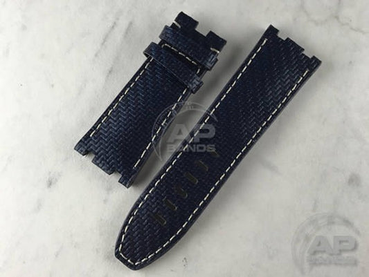 AP Bands 100% Genuine Blue Carbon Fiber Strap For Audemars Piguet Royal Oak Offshore 44mm 26400