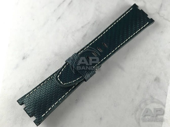 AP Bands 100% Genuine Green Carbon Fiber Strap For Audemars Piguet Royal Oak Offshore 44mm 26400