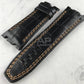 Capolavoro Black Alligator Strap For Audemars Piguet Royal Oak Offshore 44mm 26400 Double Row Stitch