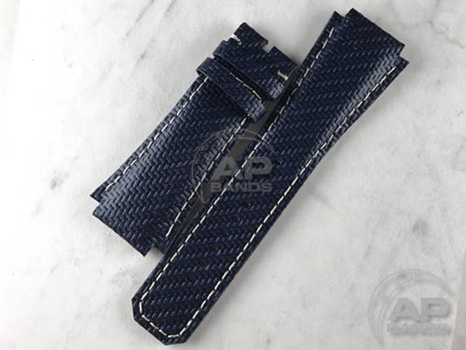 AP Bands 100% Genuine Blue Carbon Fiber Strap For Audemars Piguet Royal Oak Offshore T3 SHAQ Legacy