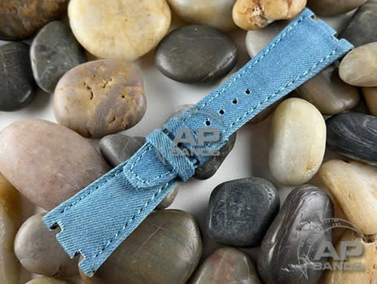 AP Bands Light Blue Denim Strap For Audemars Piguet Royal Oak 15300 15400 39mm 41mm