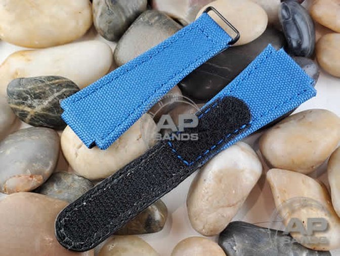 AP Bands Blue Velcro Style Nylon Strap For Audemars Piguet Royal Oak O