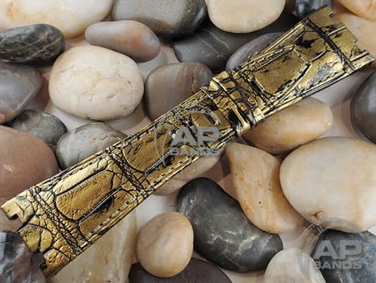 Capolavoro Gold Patina Alligator Strap For Audemars Piguet Royal Oak Offshore 42mm 26470