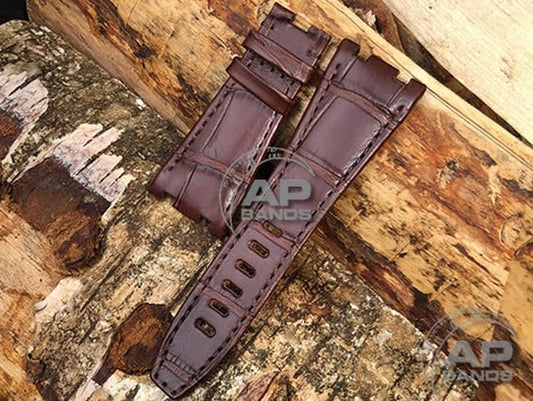 Capolavoro Chocolate Brown Alligator Strap For Audemars Piguet Royal Oak Offshore 26470 42mm