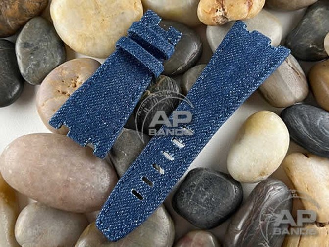 AP Bands Blue Denim Strap For Audemars Piguet Royal Oak Offshore 42mm 26470