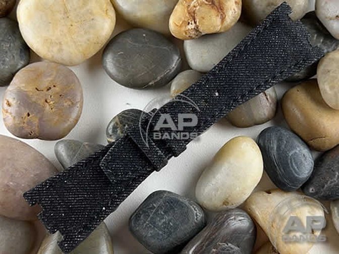 AP Bands Black Denim Strap For Audemars Piguet Royal Oak Offshore 42mm