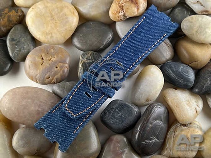 AP Bands Blue Denim Strap For Audemars Piguet Royal Oak Offshore 44mm 26400