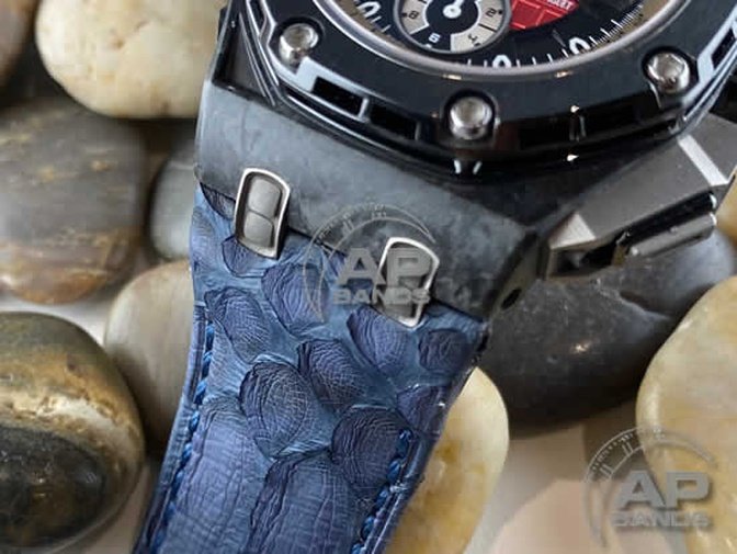 Pitone Blue Python Strap For Audemars Piguet Royal Oak Offshore 44mm Chronograph 26400